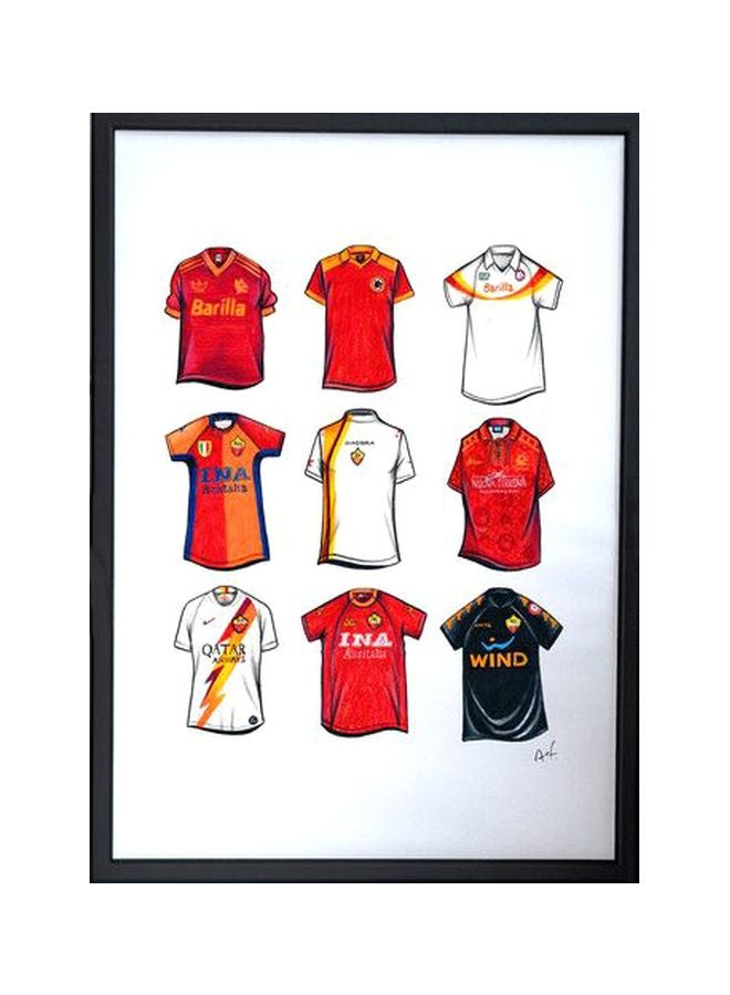 إكسسوارات بومة ملصق بصورة القمصان لفريق روما لكرة القدم أسود / أزرق/ أبيض/ أحمر 30x40سم