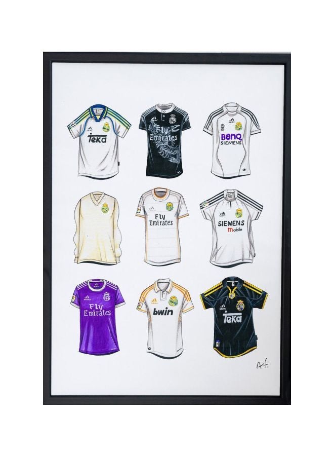 Boomah Accessories Real Madrid Classic Jersey Poster With Frame White/Purple/Black 30x40centimeter 