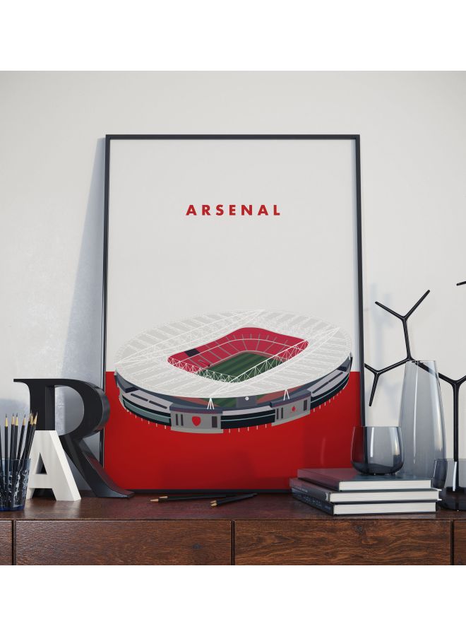 Boomah Accessories Stadium Arsenal Poster With Frame White/Red/Grey 40x30cm