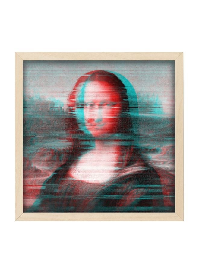 Boomah Accessories Mona Lisa Glitch Art Poster With Frame Multicolour 23x23cm