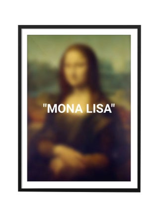 Blurred Mona Lisa Art Poster With Frame Multicolour 30x40cm - v1592834121/N38770179A_1