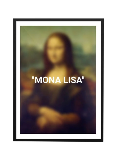 Blurred Mona Lisa Art Poster With Frame Multicolour 30x40cm