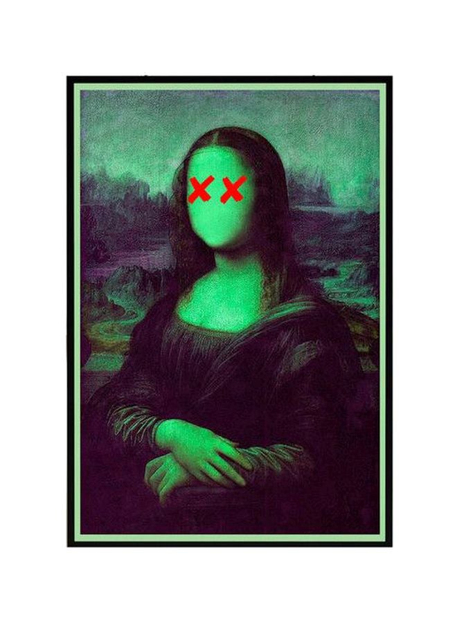 Boomah Accessories Faceless Mona Lisa Framed Poster Black/Green 30x40cm
