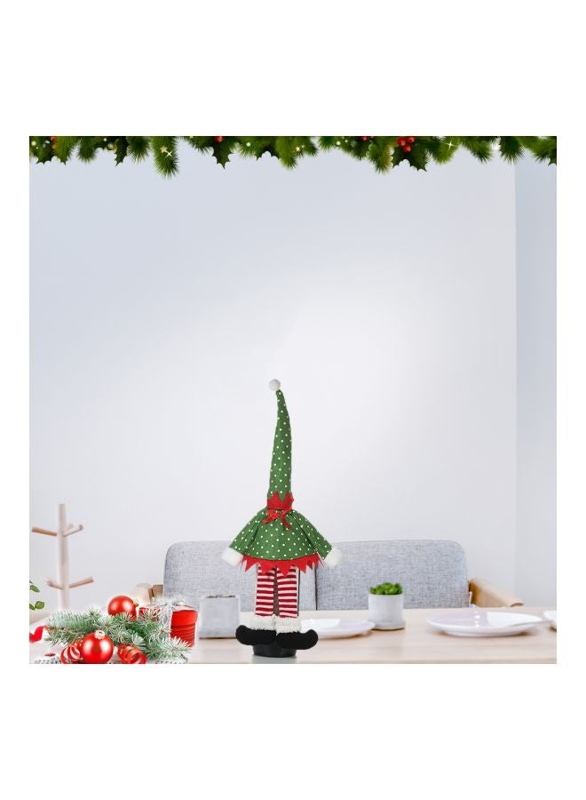Christmas Bottle Cover Green/Red/White 16x16x2cm - Image 4
