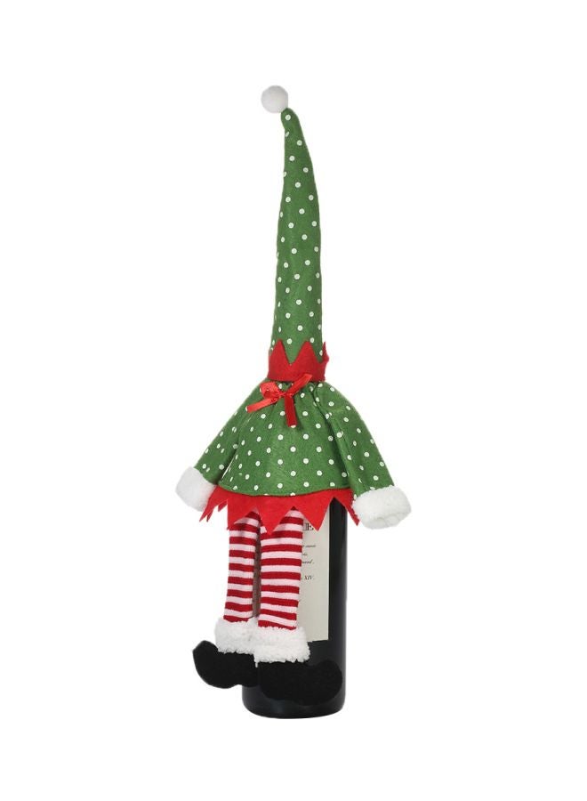 Christmas Bottle Cover Green/Red/White 16x16x2cm - Image 5