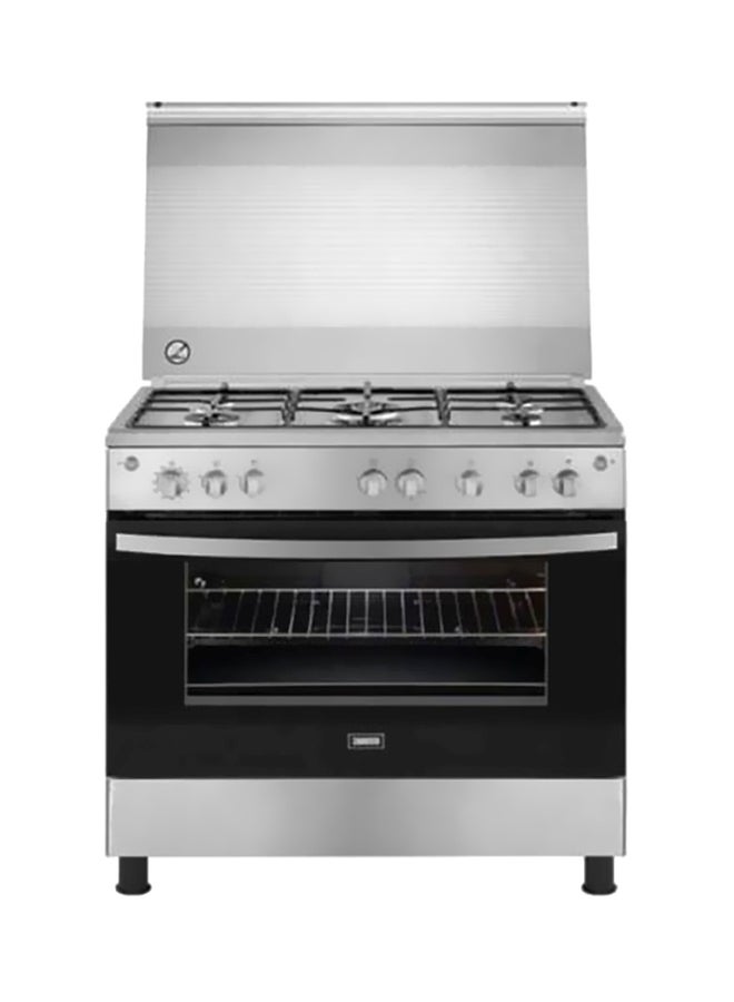 ZANUSSI 5-Burner Gas Cooking Range ZCG91236XA Silver/Black  - Image 1