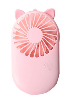 Generic Mini Portable Adjustable Radiator Cute Pocket USB Rechargeable Fan Pink  - Image 1