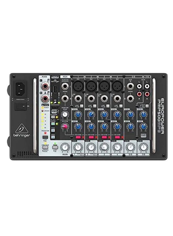 behringer 8-Channel Multi-FX Processor Powered Mixer PMP500MP3 Black - Image 1
