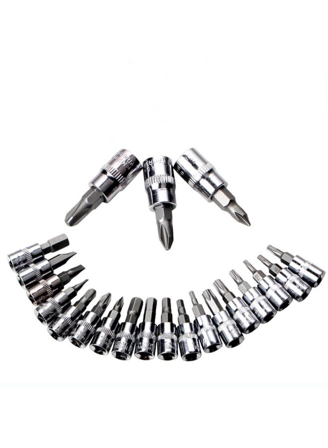 46-Piece Car Maintenance Kit Tool Socket Silver/Black/Red 24 x 23centimeter - Image 4