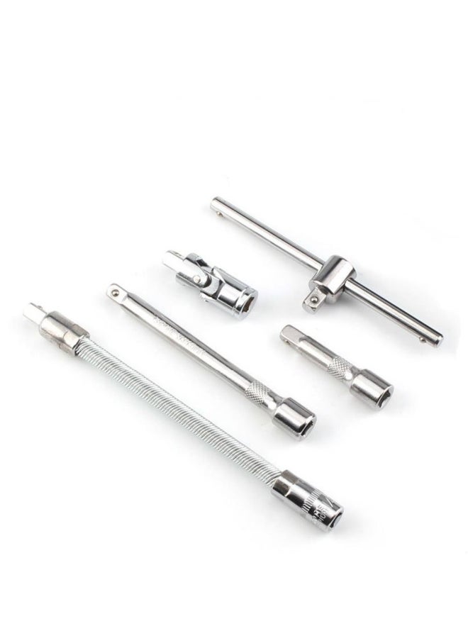 46-Piece Car Maintenance Kit Tool Socket Silver/Black/Red 24 x 23centimeter - Image 5