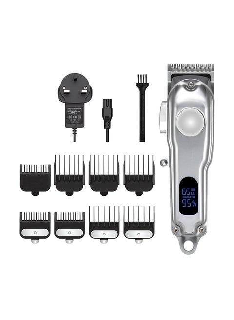 Rechargeable Electric Hair Trimmer Grey/Black 20cm