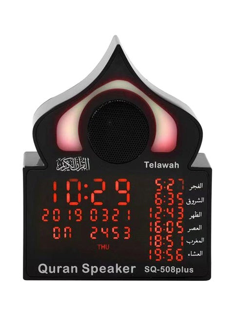 Wireless Bluetooth Speaker With Clock Display Black