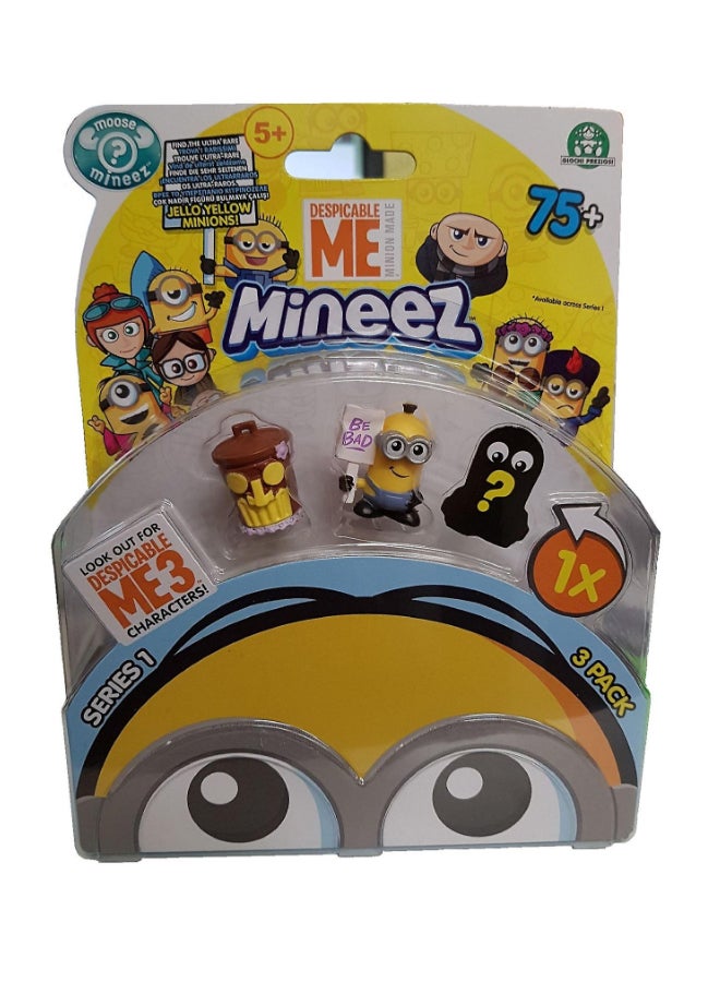 مينيونز مجموعة مجسمات شخصيات مينيز من سلسلة أفلام "Despicable Me" مكونة من 3 قطع  - Image 2