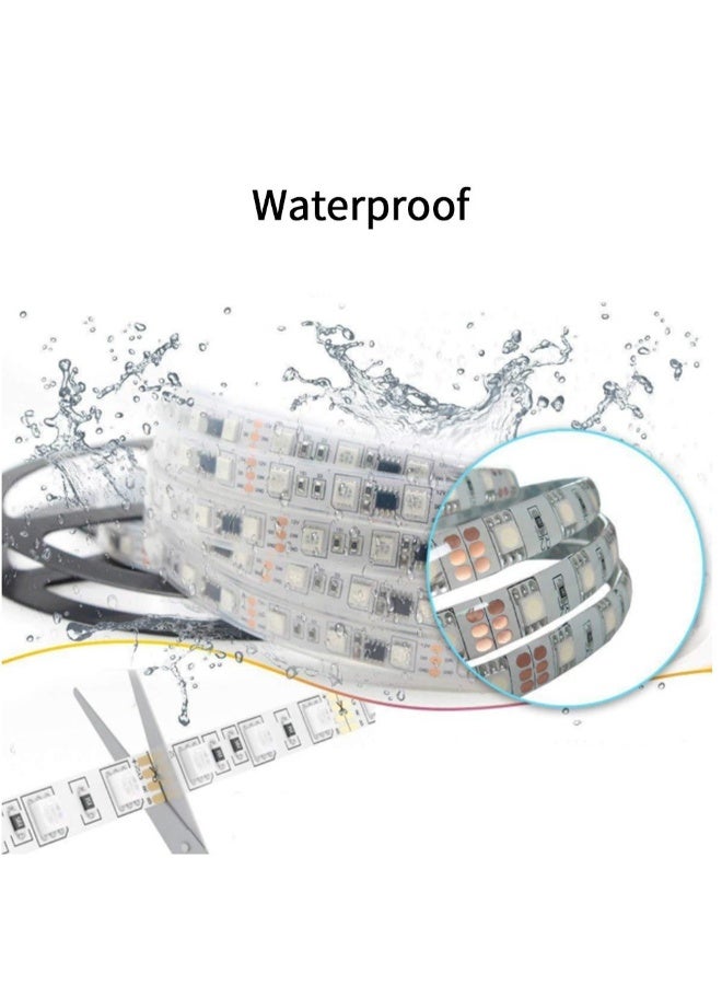 طقم شريط إضاءة LED مضاد للماء متعدد الألوان 12.5سم - Image 5