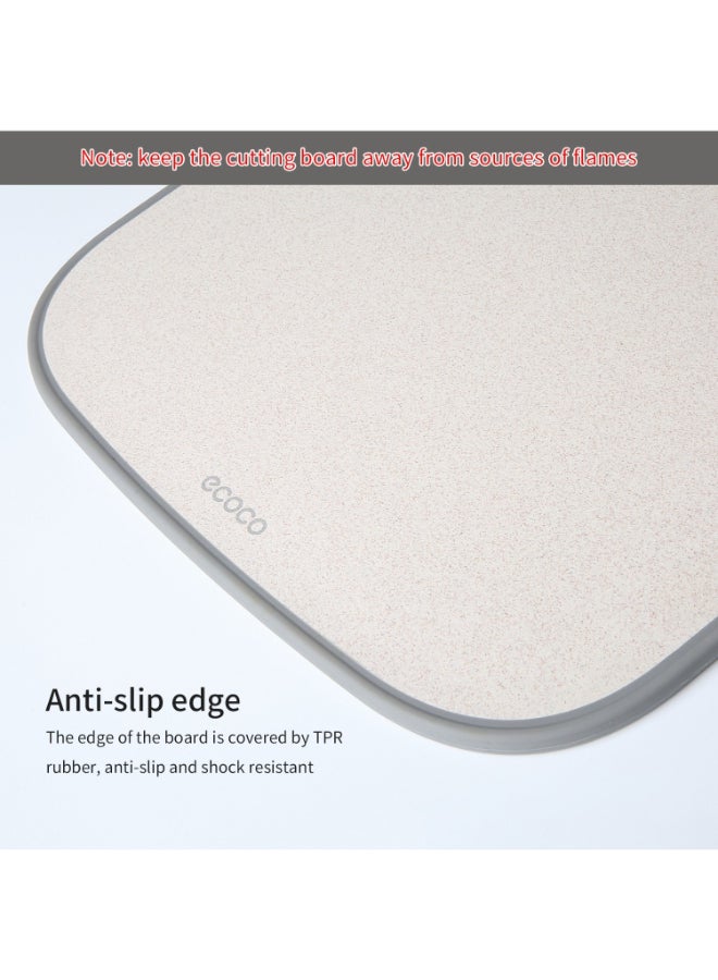 Anti Slip Cutting Board With Hanging Hole Grey/Light Beige 41cm  - Image 3
