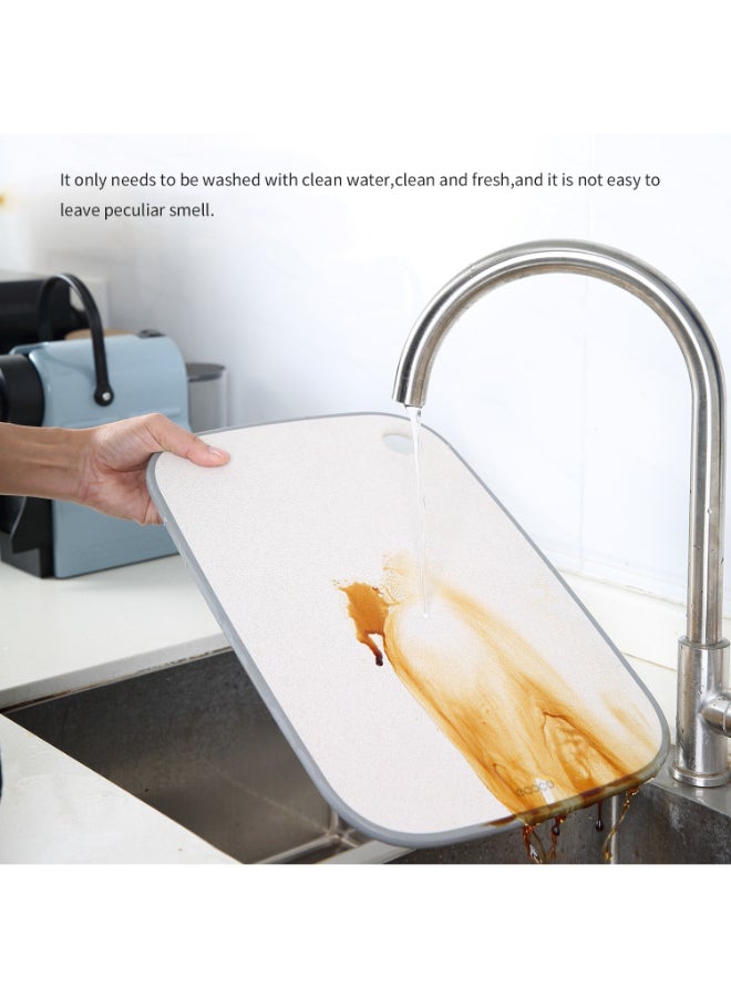 Anti Slip Cutting Board With Hanging Hole Grey/Light Beige 37cm  - Image 2