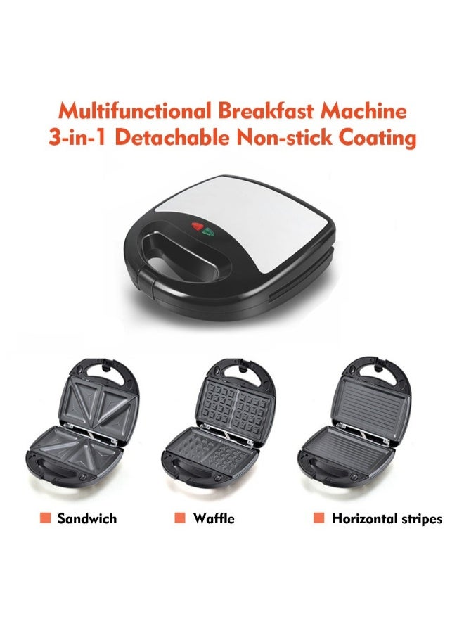 Generic - Detachable Non Stick Waffle Maker H32886 Black/White - Image 1