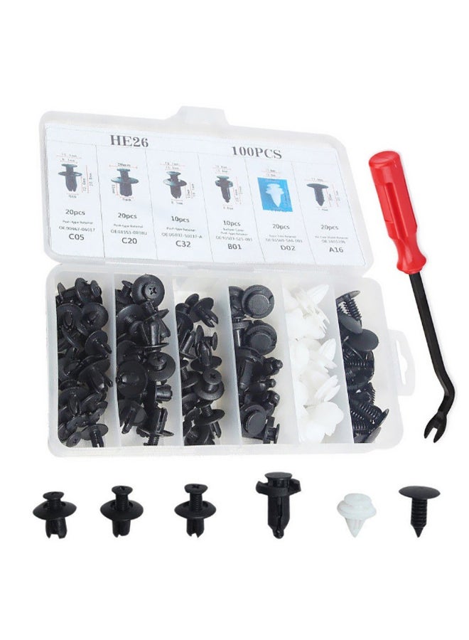 Generic 100-Piece Push Bumper Screw Set With Box 