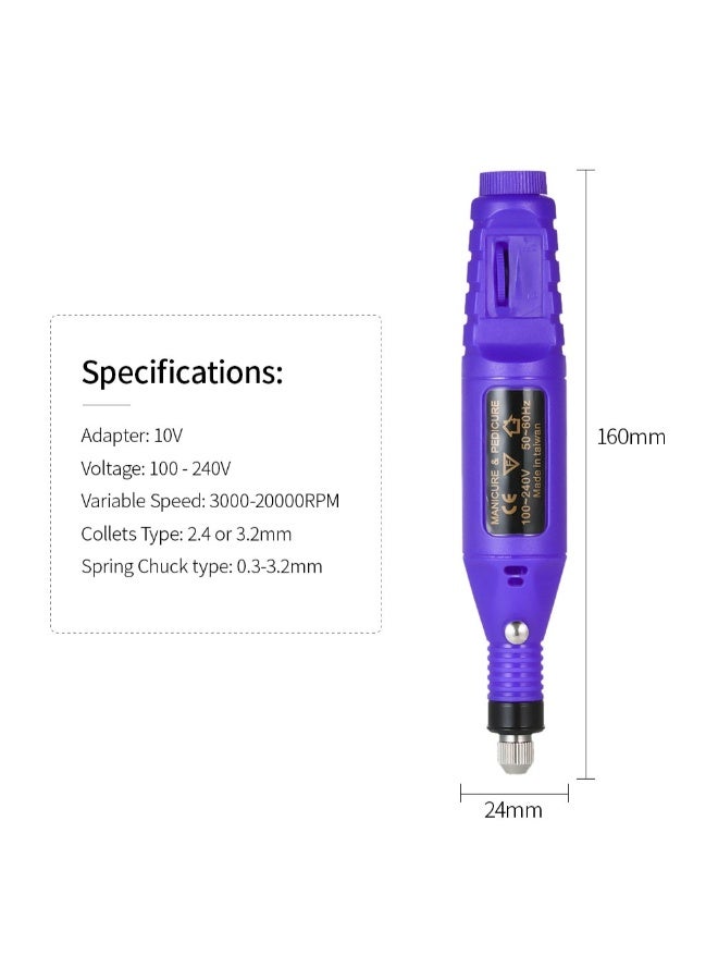 14-Piece Variable Speed Mini Electric Grinder Drill Tool Multicolour 22.5cm  - Image 2