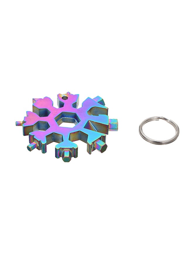 18-In-1 Snowflake Shaped Stainless Steel Multi-purpose Tool Multicolour 6.5cm  - Image 1
