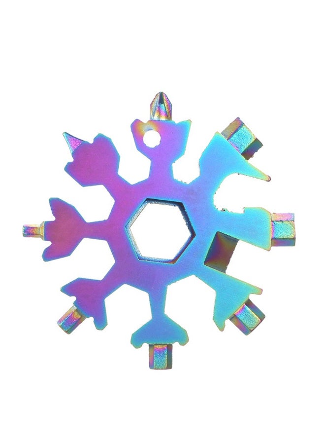 18-In-1 Snowflake Shaped Stainless Steel Multi-purpose Tool Multicolour 6.5cm  - Image 2