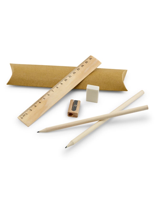 Generic Kid's Writing Set Brown/Beige/White 