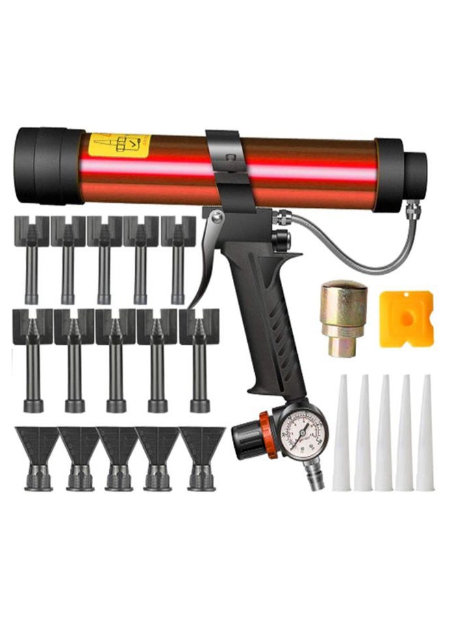 Generic Adjustable Pneumatic Glass Glue Gun Multicolour 
