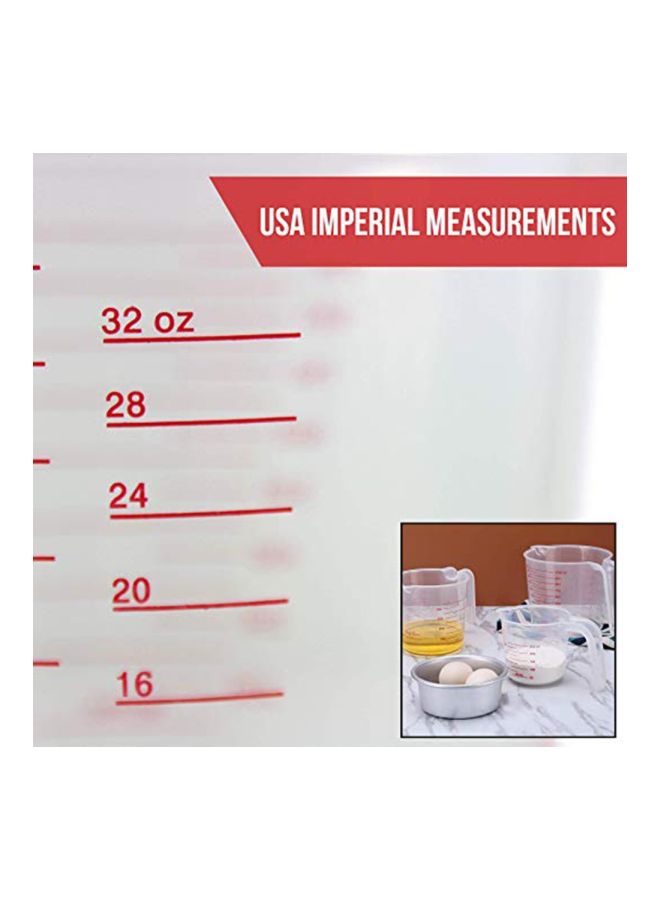 3-Piece Plastic Measuring Cup Set Clear - Image 3