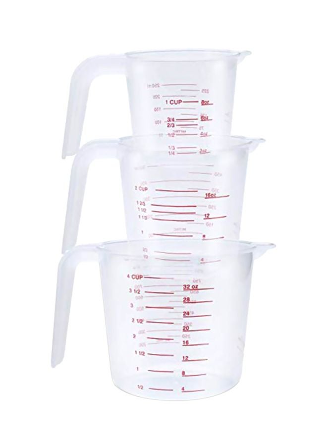 3-Piece Measuring Cup Set Clear - Image 1