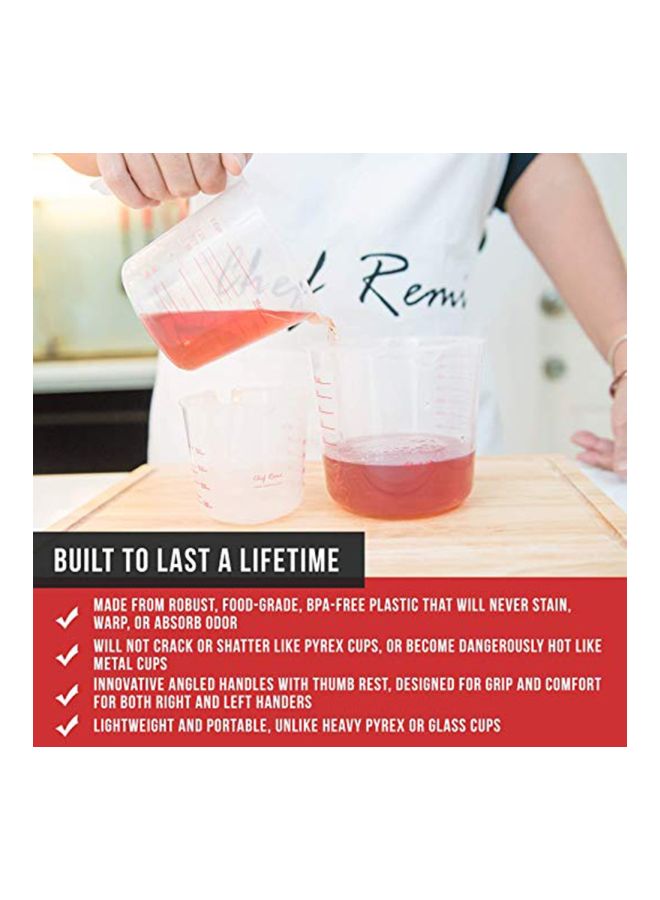 3-Piece Measuring Cup Set Clear - Image 2