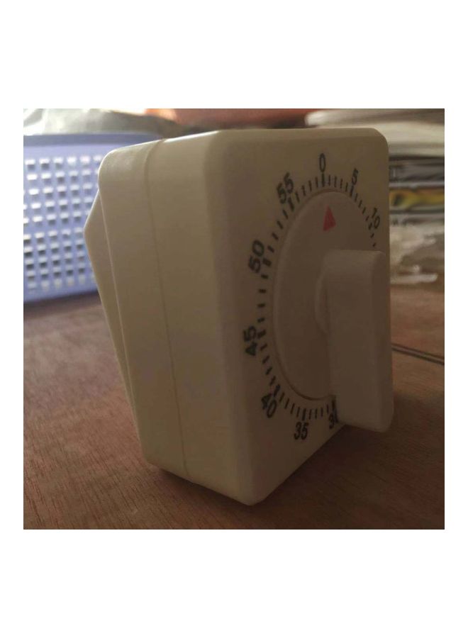 Generic - 60 Minutes Mechanical Cooking Timer White 60x60x35mm - Image 1