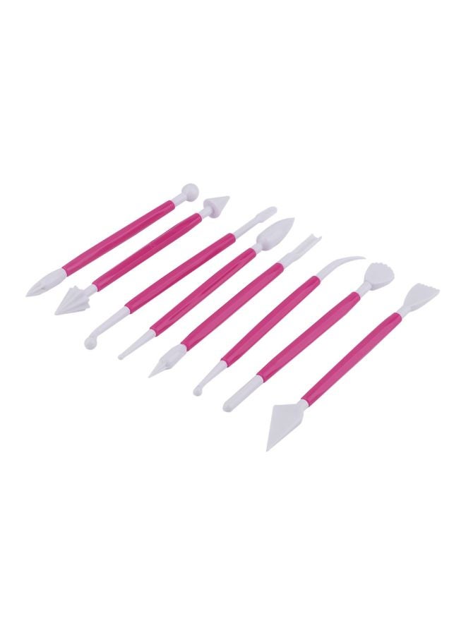 طقم أقلام من البلاستيك لتزيين الكيك مكون من 8 قطع. أحمر/أبيض 1 Tool 14x1, 2 Tool 15x1.3, 3 Tool 15x0.7, 4 Tool 15.6x1.3, 5 Tool 16x0.7, 6 Tool 16x1, 7 Tool 16.5x1.5, 8 Tool 16x0.7Ø³Ù†ØªÙŠÙ…ØªØ± - Image 1