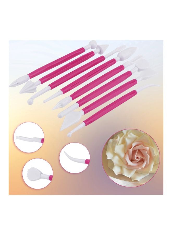 طقم أقلام من البلاستيك لتزيين الكيك مكون من 8 قطع. أحمر/أبيض 1 Tool 14x1, 2 Tool 15x1.3, 3 Tool 15x0.7, 4 Tool 15.6x1.3, 5 Tool 16x0.7, 6 Tool 16x1, 7 Tool 16.5x1.5, 8 Tool 16x0.7Ø³Ù†ØªÙŠÙ…ØªØ± - Image 3