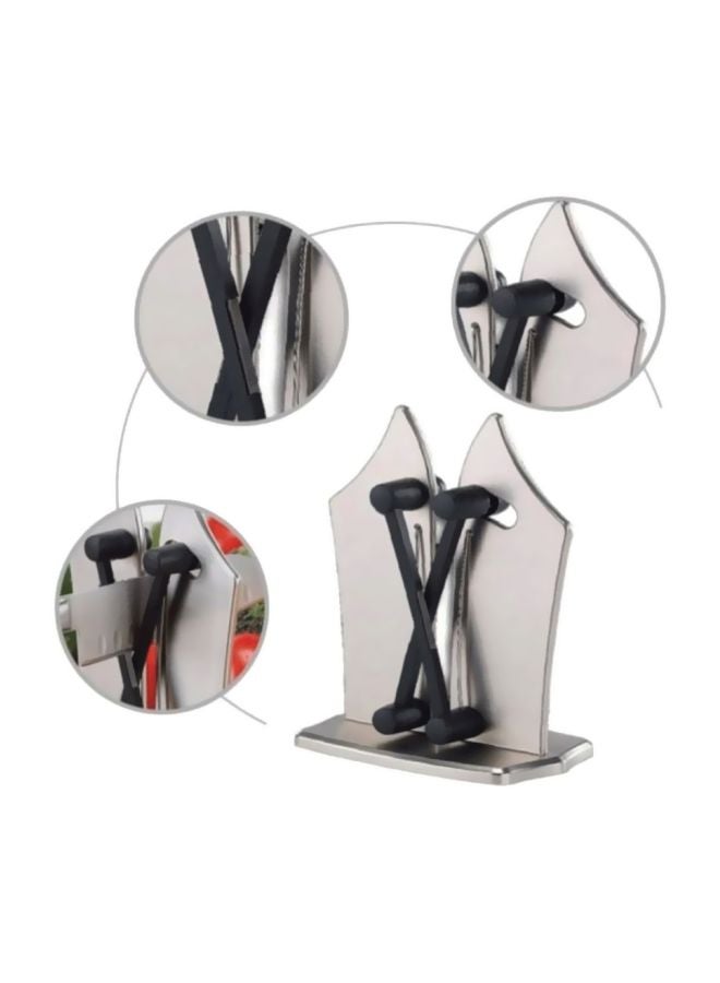 Knife Sharpener Silver 7.5x12x16cm - Image 2