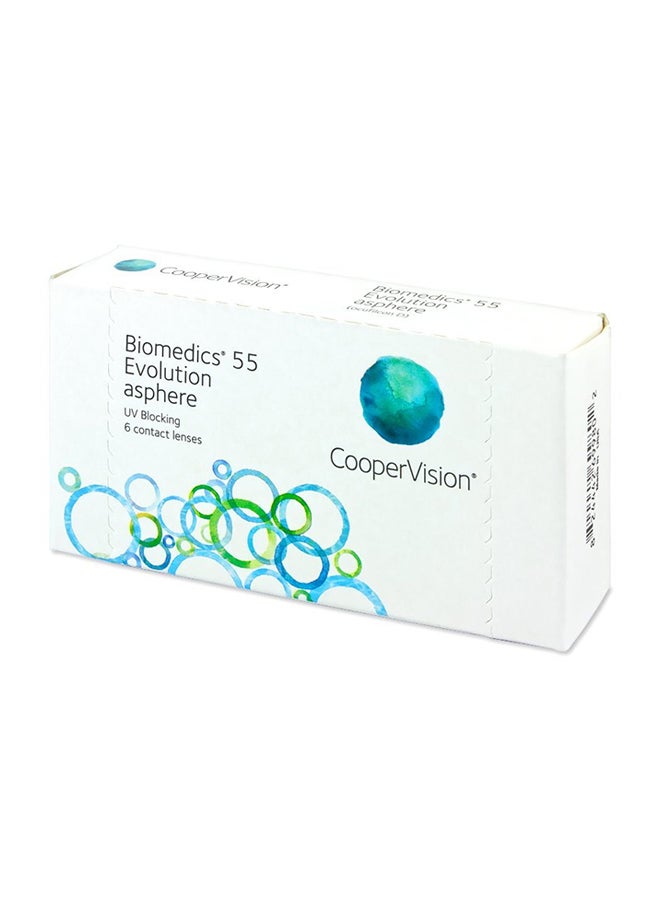 Cooper Vision - Pack Of 6 Biomedics 55 Evolution Asphere Monthly Disposable Contact Lenses - Image 1