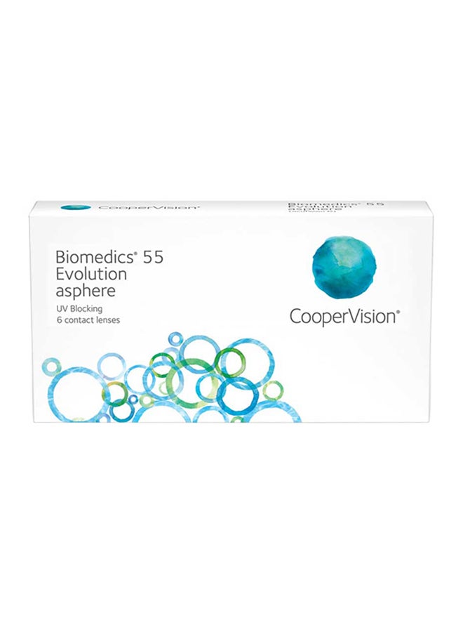 Cooper Vision - Pack Of 6 Biomedics 55 Evolution Asphere Monthly Disposable Contact Lenses - Image 1
