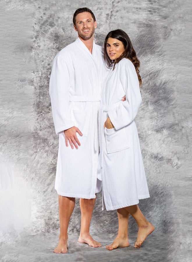 Suave - Deep Pocket Kimono Bathrobe White M - Image 1
