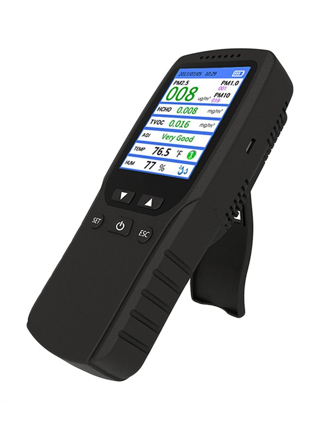 8-In-1 Digital Display High Accuracy TVOC/HCHO Detector Black 17.4cm  - Image 1