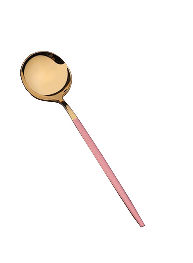 طقم أدوات مائدة هدية بتصميم بسيط مكون من 4 قطع وردي/ذهبي 25x16x 3.5سم - Image 4