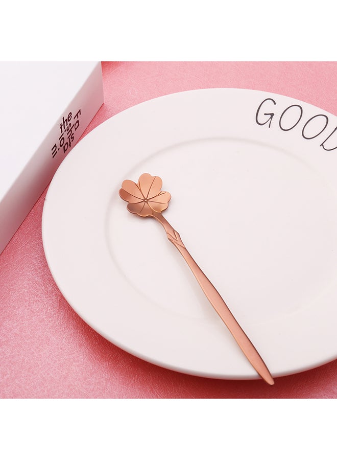 8-Piece Flower Pattern Stirring Spoon Set Gold 14.5x5.5x3.5cm - Image 4