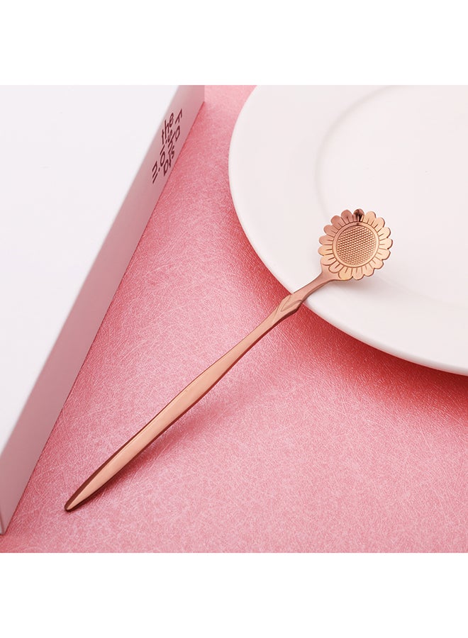 8-Piece Flower Pattern Stirring Spoon Set Gold 14.5x5.5x3.5cm - Image 5