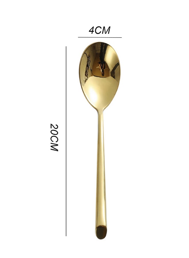 4-Piece Stainless Steel Modern Flatware Set Gold 24.5x5.5x3.5cm - Image 4