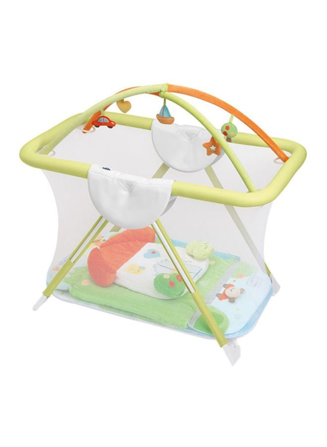cam Brevettato Millegiochi Playpen - Green/Orange/White  - Image 1