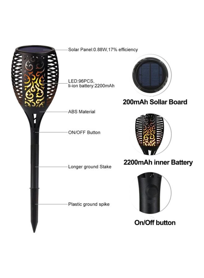 LED Solar Powered Outdoor Light Black - Image 4
