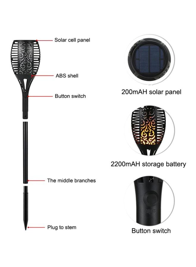 LED Solar Powered Outdoor Light Black - Image 2