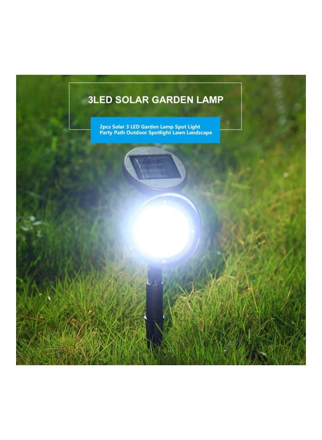 مصباح حديقة LED يعمل بالطاقة الشمسية من قطعتين أبيض 3.1x12.2بوصة  - Image 4
