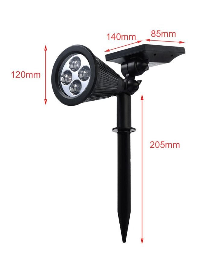 مصباح LED مضاد للماء يعمل بالطاقة الشمسية أسود/شفاف - Image 2