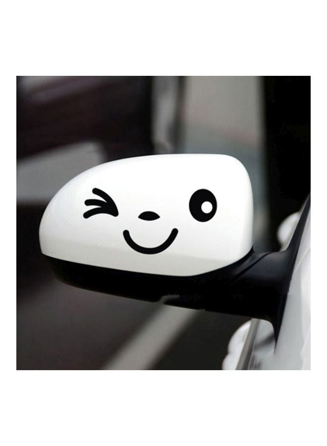 Funny Rear View Mirror Smiley Car Sticker - Image 3