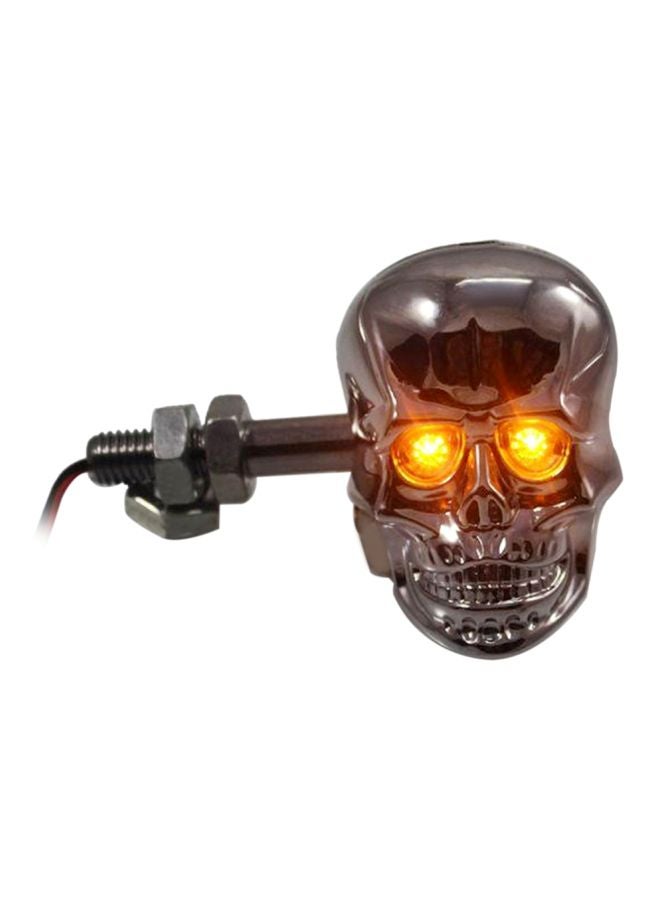 Generic Pair Of Skull Shaped Turn Signal Light Indicators  - Image 1