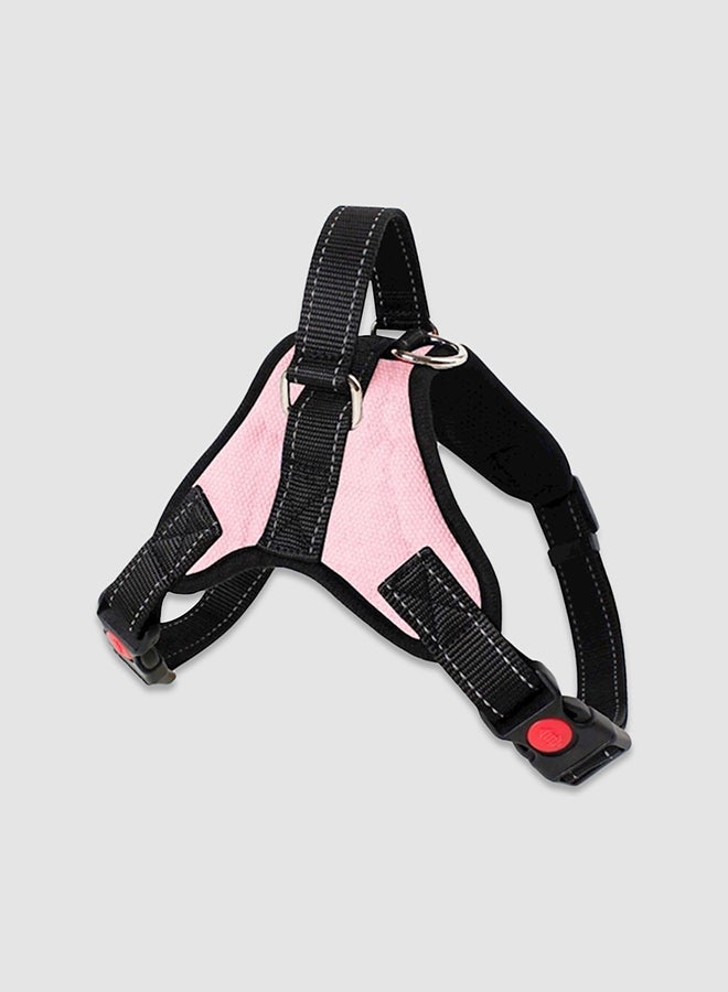 حزام صدر للحيوانات الأليفة وردي/أسود - Image 1